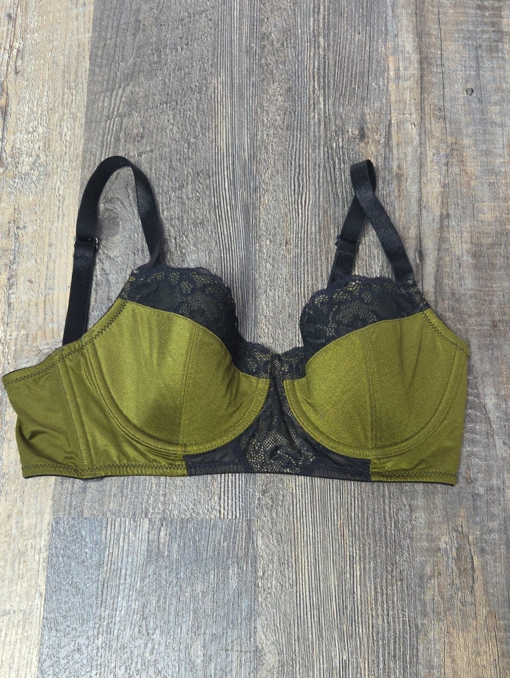 Jacob Olive & Black Lace Underwire Bra